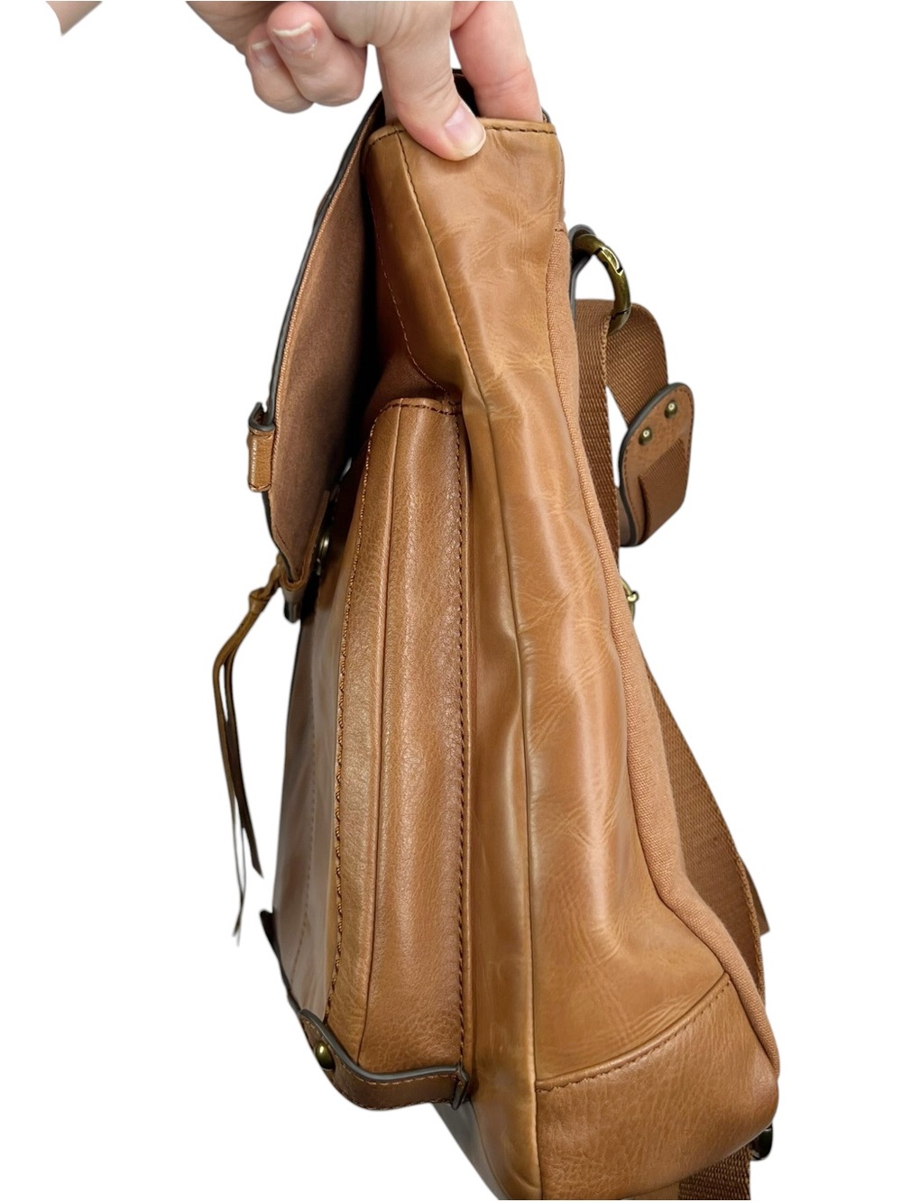 The Sak Ventura Leather Embossed Floral Convertible Backpack Bag - Picture 8 of 15